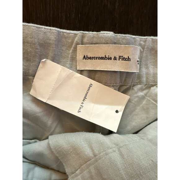 NWT Abercrombie & Fitch Wide-Leg Linen Blend Cotton Lined Pants Size L - Picture 3 of 10